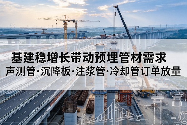 英吉沙基建稳增长带动预埋监测管材需求,声测管、沉降板、注浆管订单持续放量